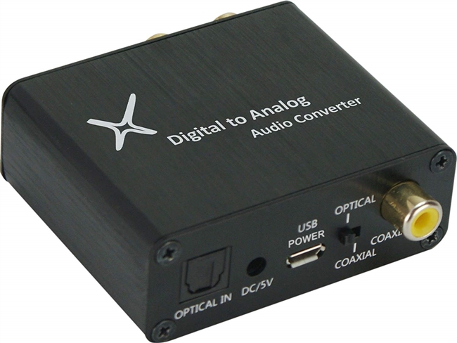 Digital to Analog Audio Converter with USB Power Cable & AC Adaptor