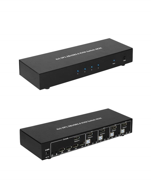 4 x 1 Display Port 1.2 & USB2.0 KVM Switch 4K2K