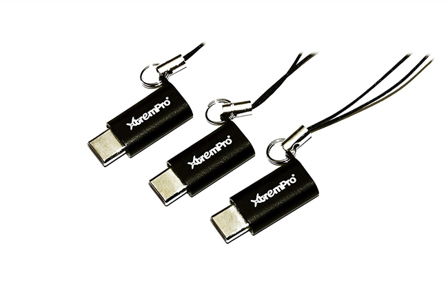 Type C Male to Micro B Female Adapter - Pack of 3