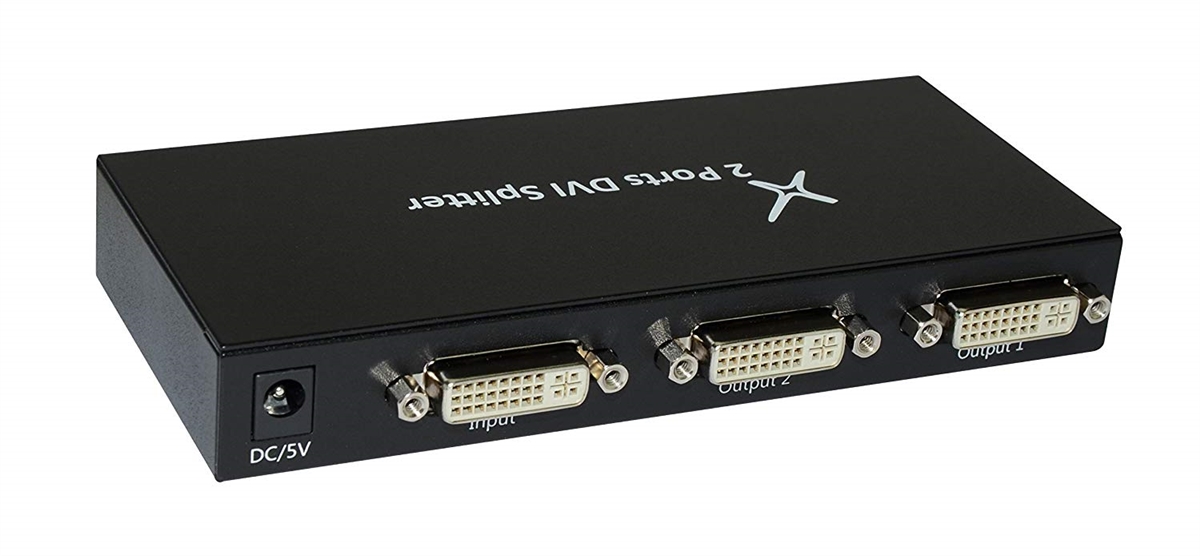 DVI Splitter 1 Input 2 Output Dual Monitor HDCP for Cascade Connection