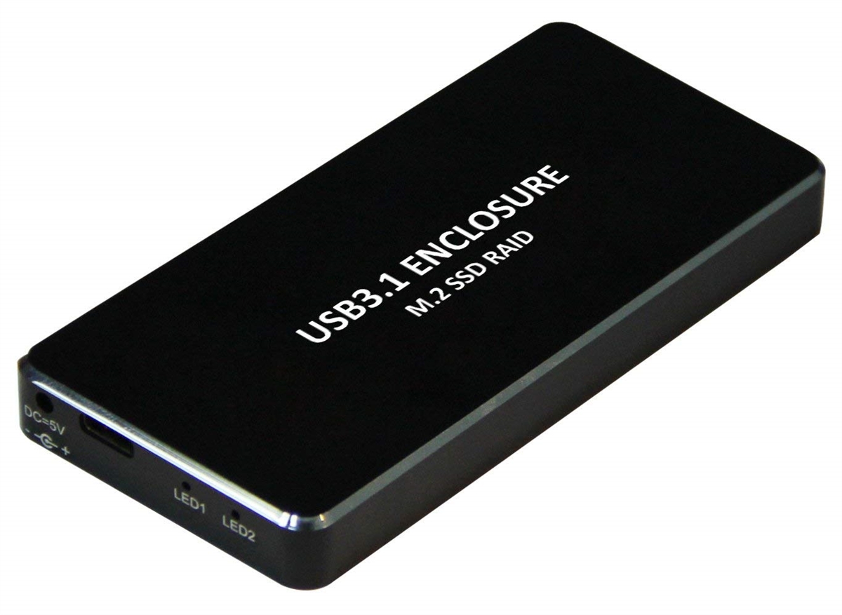 3.0 USB Micro B to MSATA SSD Hard Disk Box Portable Enclosure with LED Indicator - Black