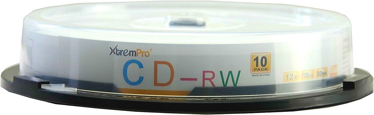Picture of Xtrempro 11041 CD-RW 12X 700MB 80Min Recordable CD Blank Discs in Spindle - Pack of 10