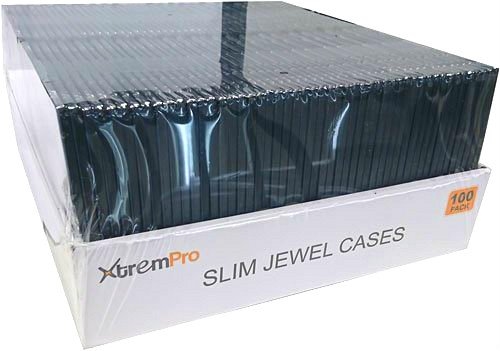 Picture of Xtrempro 11072 0.2 in. Slim CD DVD Jewel Storage Replacement Case&#44; Clear with Black Bottom - Pack of 100