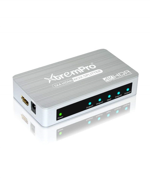 Slim 1 x 2 Port 1 Input 2 Output HDMI 2.0 Aluminium 4K 2K 60Hz HDR HDCP