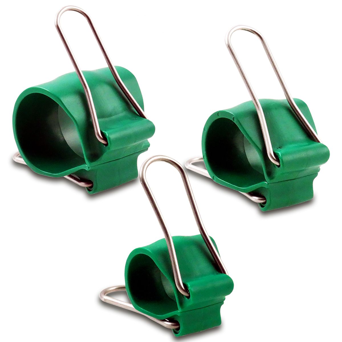 12 Garden Clips, 4 Large Green, 4 Medium Green & 4 Small Green