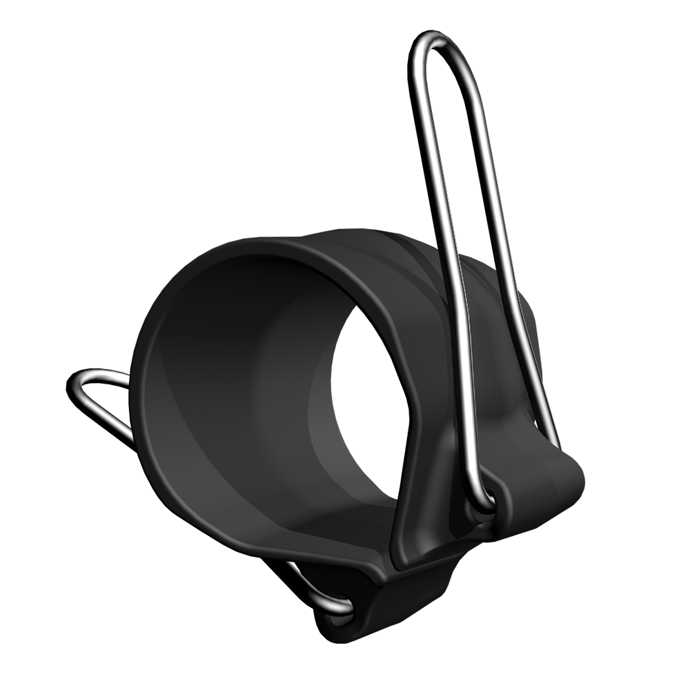 10 Large Black Garden Clips