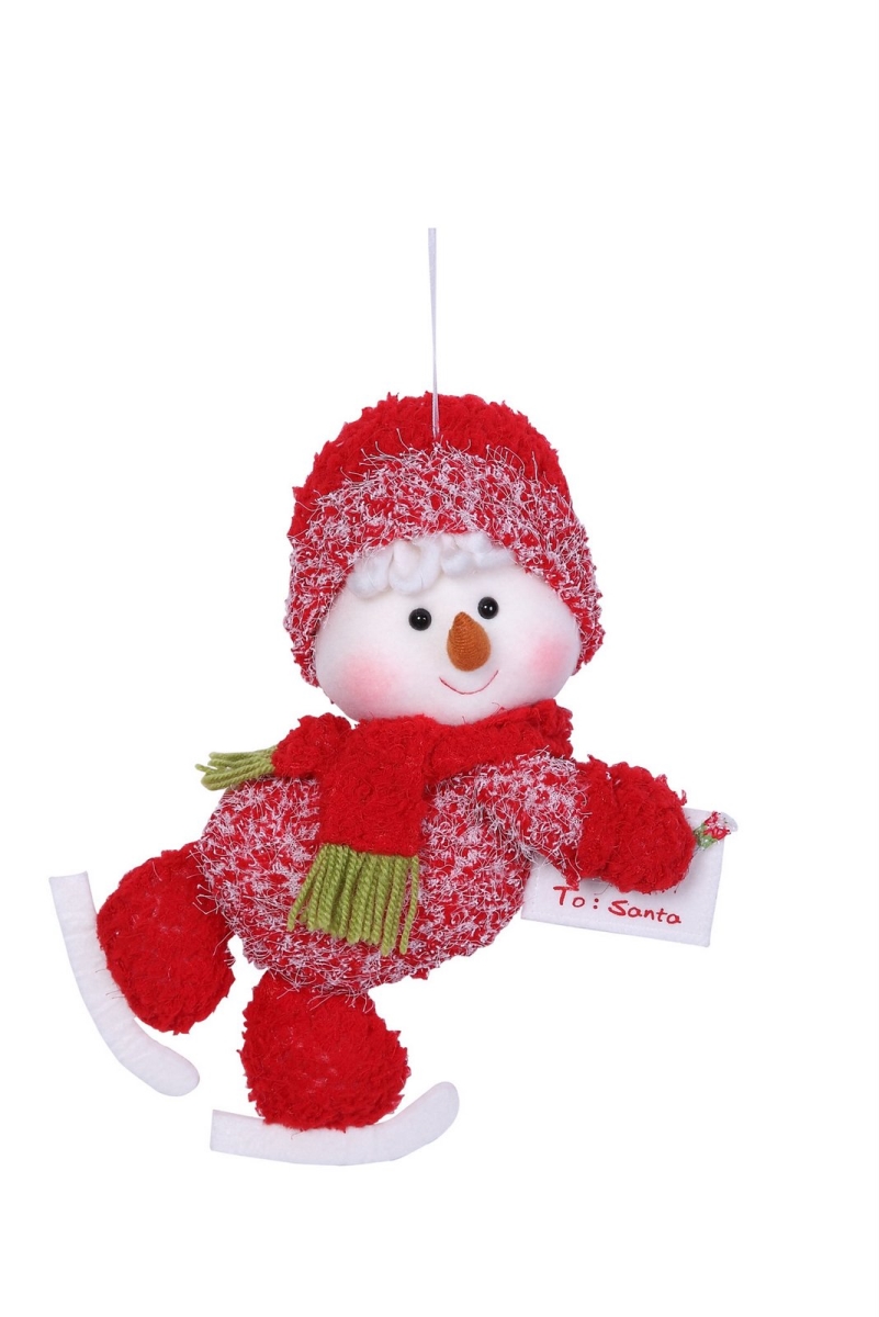 Picture of Deco4Sale 45286 11 in. Skiing Snowman Boy Orn with Envelope