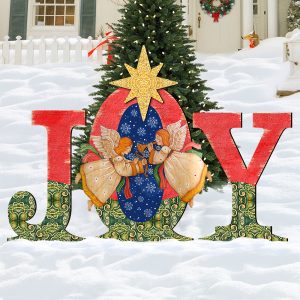 Joy Angels Wooden Outdoor Decoration