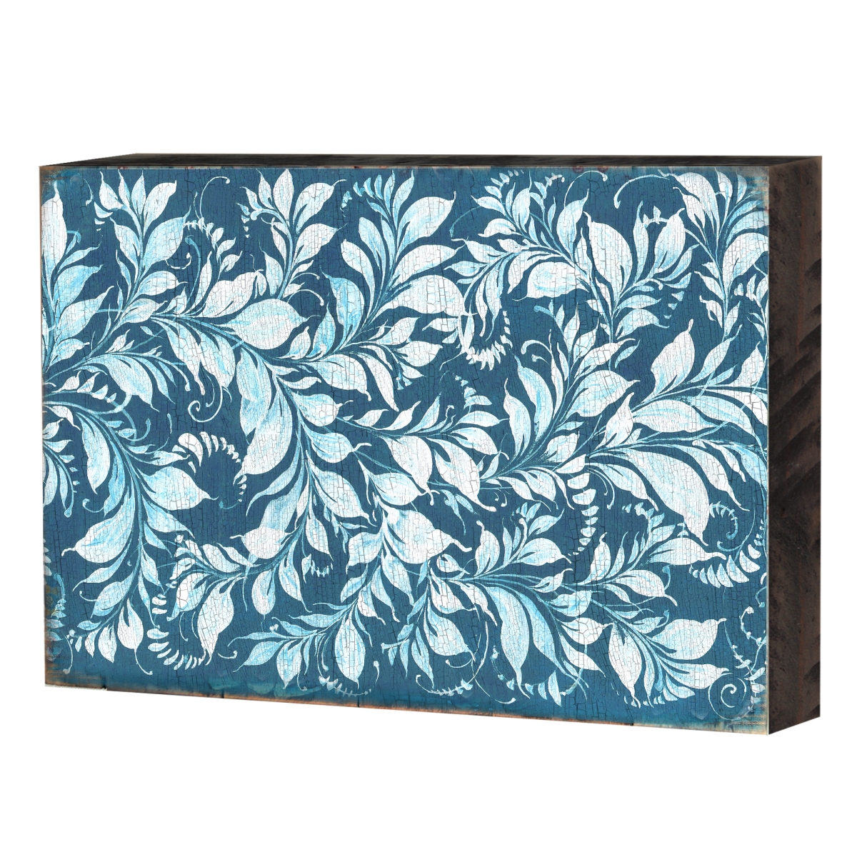 Patterned Rustic Wooden Block Design Graphic Art