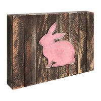 Vintage Rabbit Art on Board Wall Decor