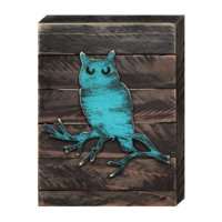 Owl Wildlife Art on Board Wall Decor