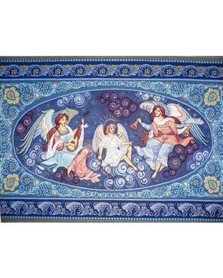 Guardian Angels Christmas Hand Woven Tapestry