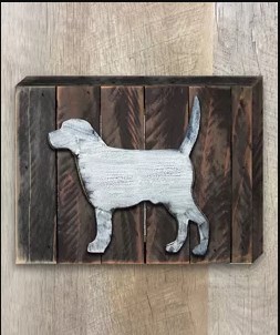 Dog Art on Board Wall Decor