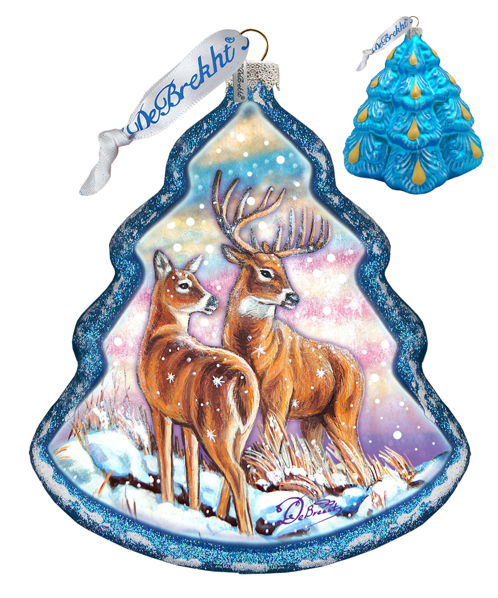 Deer Story, Holiday Splendor Glass Ornament