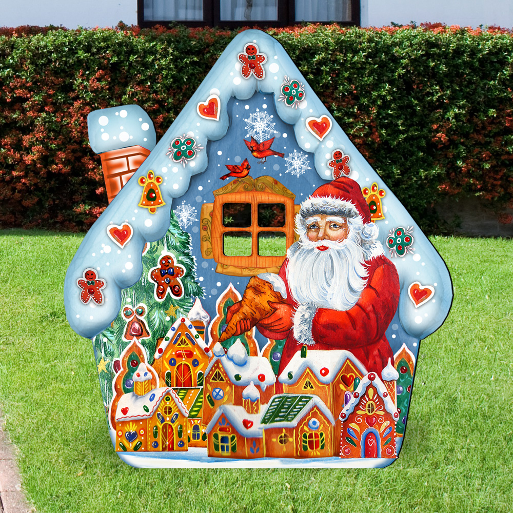 81529214F Santa Gingerbread House