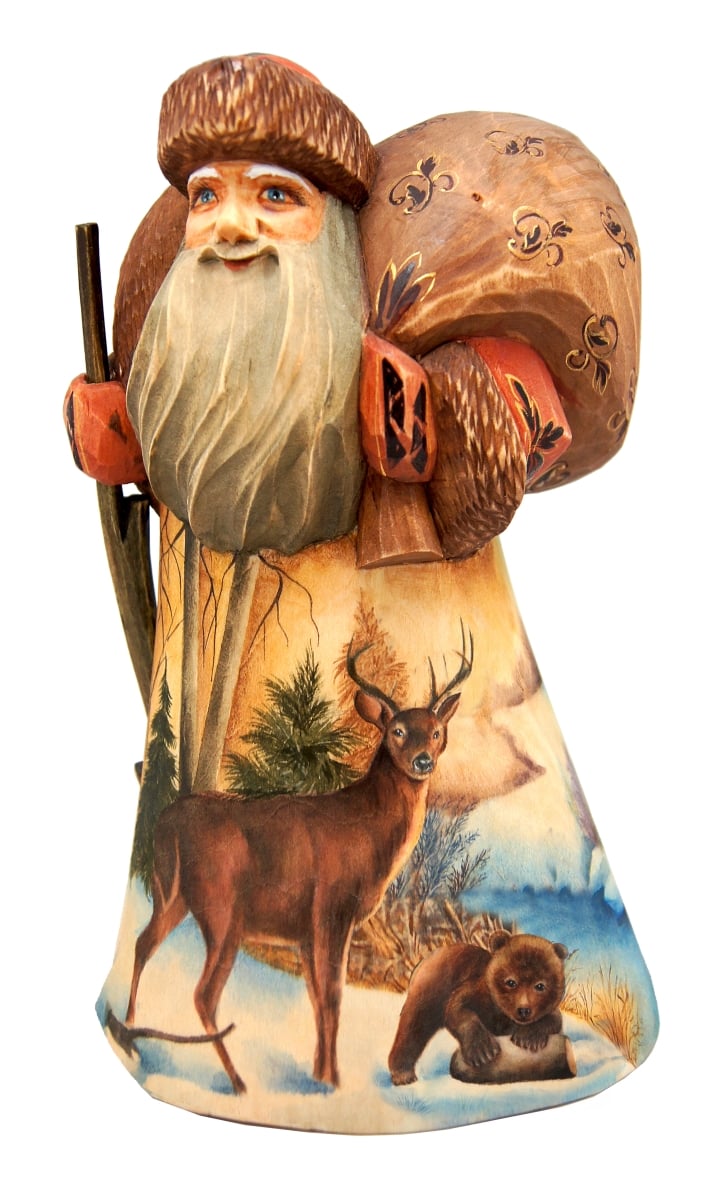 Picture of G.DeBrekht 291726 8-4.5 in. Peaceful Kingdom Wood Carved & Hand Painted Santa Figurine