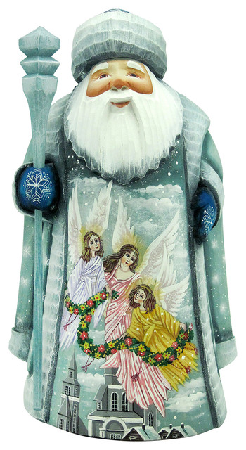 Picture of G.DeBrekht 291716R Christmas Guidance Wood Carved & Hand Painted Santa Figurine