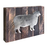 Sheep Art on Board Wall Decor