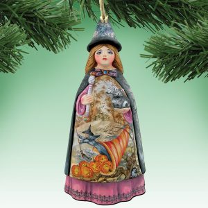 Picture of G.DeBrekht 8114170M Wooden Halloween Witch Decorative Hanging or Freestanding Figurine for Home &amp; Garden
