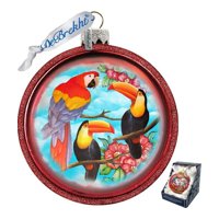 764-183 Parrot Handcrafted Glass Ornament