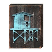 Lifeguard Station Art on Board Wall Decor