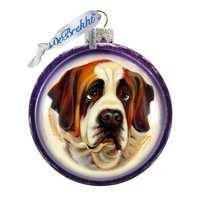 764-118 Dog Handcrafted Glass Ornament