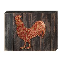 Rooster Farmhouse Art on Board Wall Decor