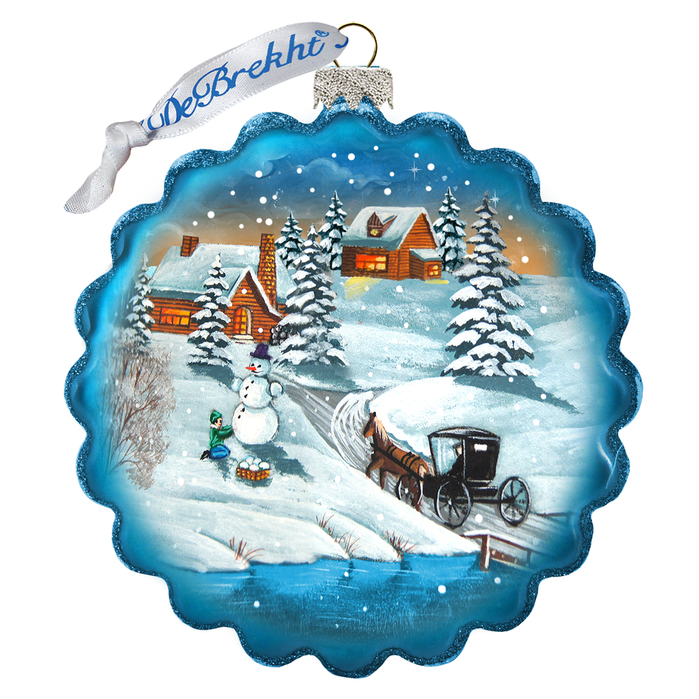 Vintage Village Wreath Ornament