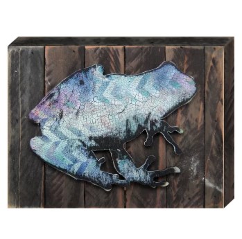 Tree Frog Art on Board Wall Decor