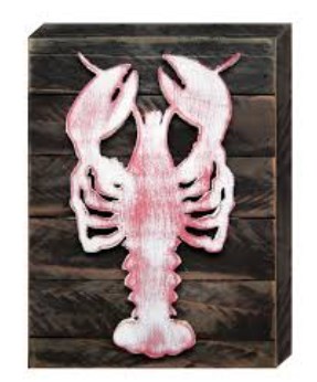 Lobster Art on Board Wall Decor