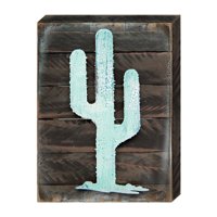 Cactus Art on Board Wall Decor