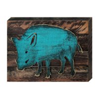 Wild Boar Art on Board Wall Decor