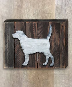 Dog Art on Board Wall Decor