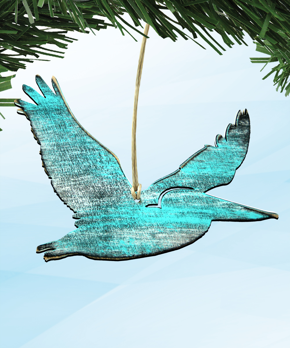 Pelican Wooden Ornament