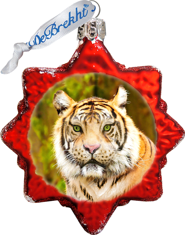 Glass Tiger Ornament
