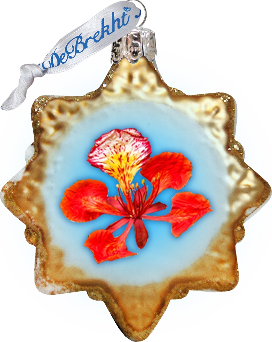 Flower Keepsake Glass Ornament