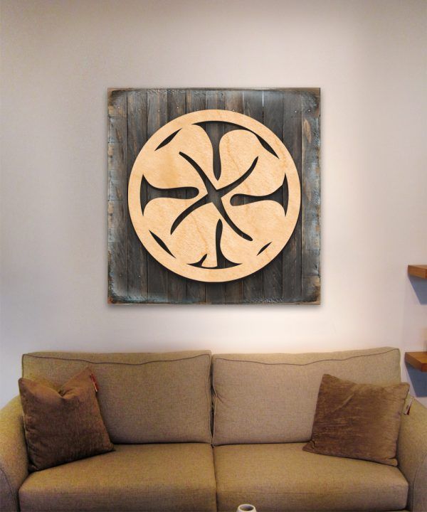 Four Leaf Clover Shamrock Celtic Art on Board Wall Decor