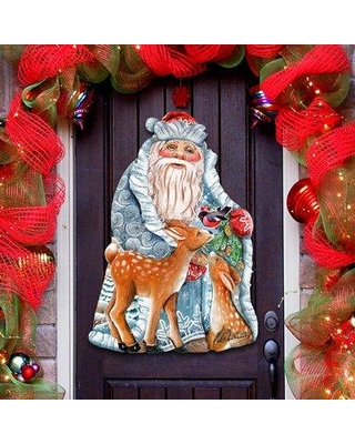 Picture of G.DeBrekht 8114500M Wooden Winter Treasure Christmas Decorative Hanging or Freestanding Figurine for Home & Garden