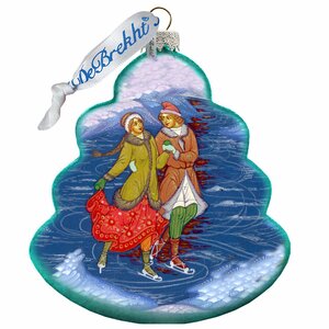 762022 Palekh Skating Couple Ornament