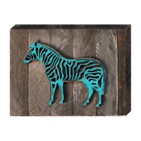 Zebra Art on Board Wall Decor