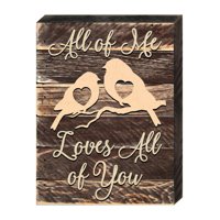 Love Birds Decor Art on Board Wall Decor