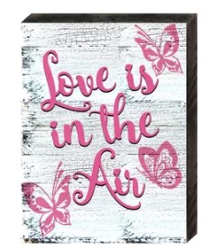 Love is in the Air Art on Board Wall Decor
