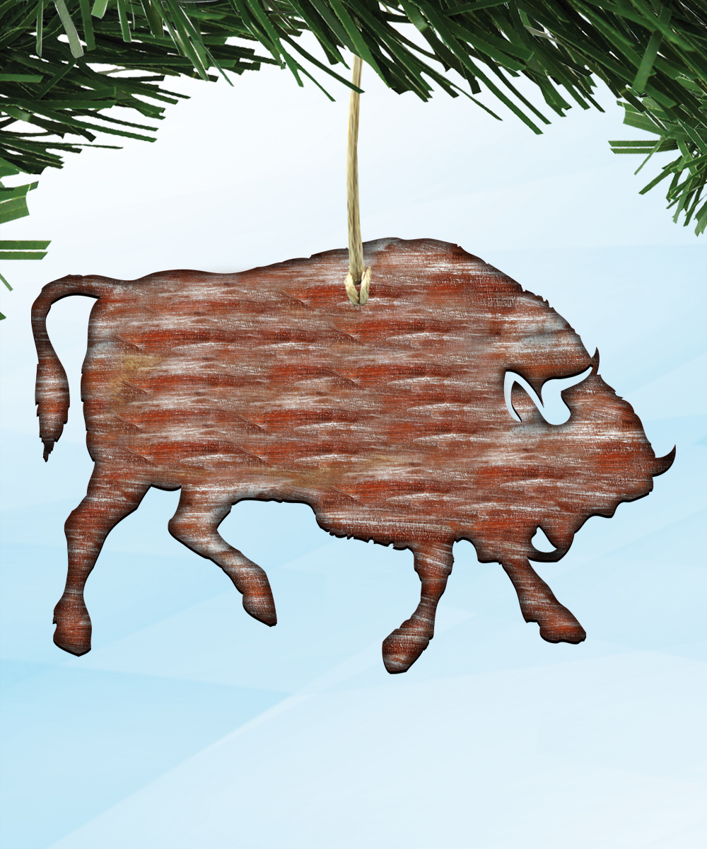 Buffalo Wooden Ornament