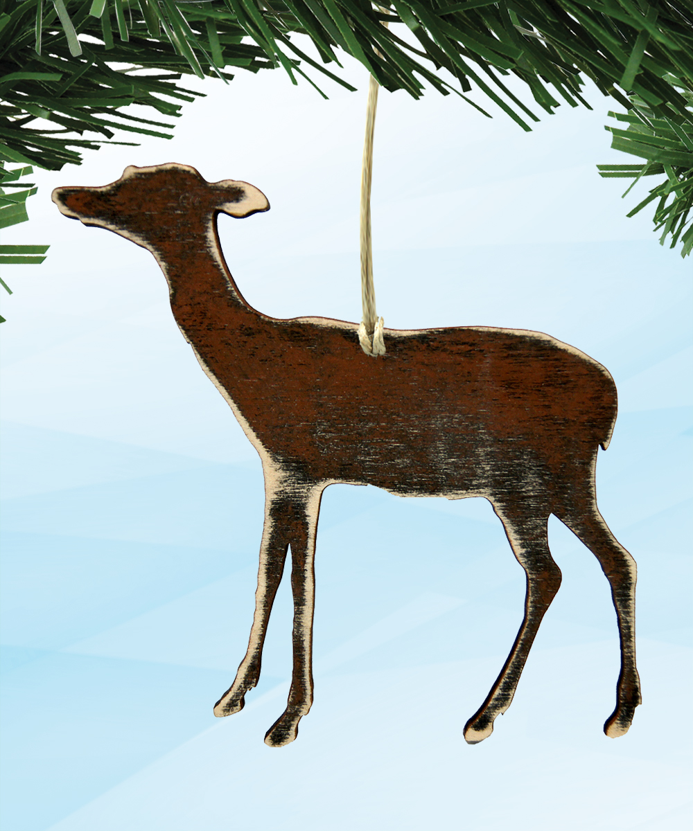 Fawn Wooden Ornament