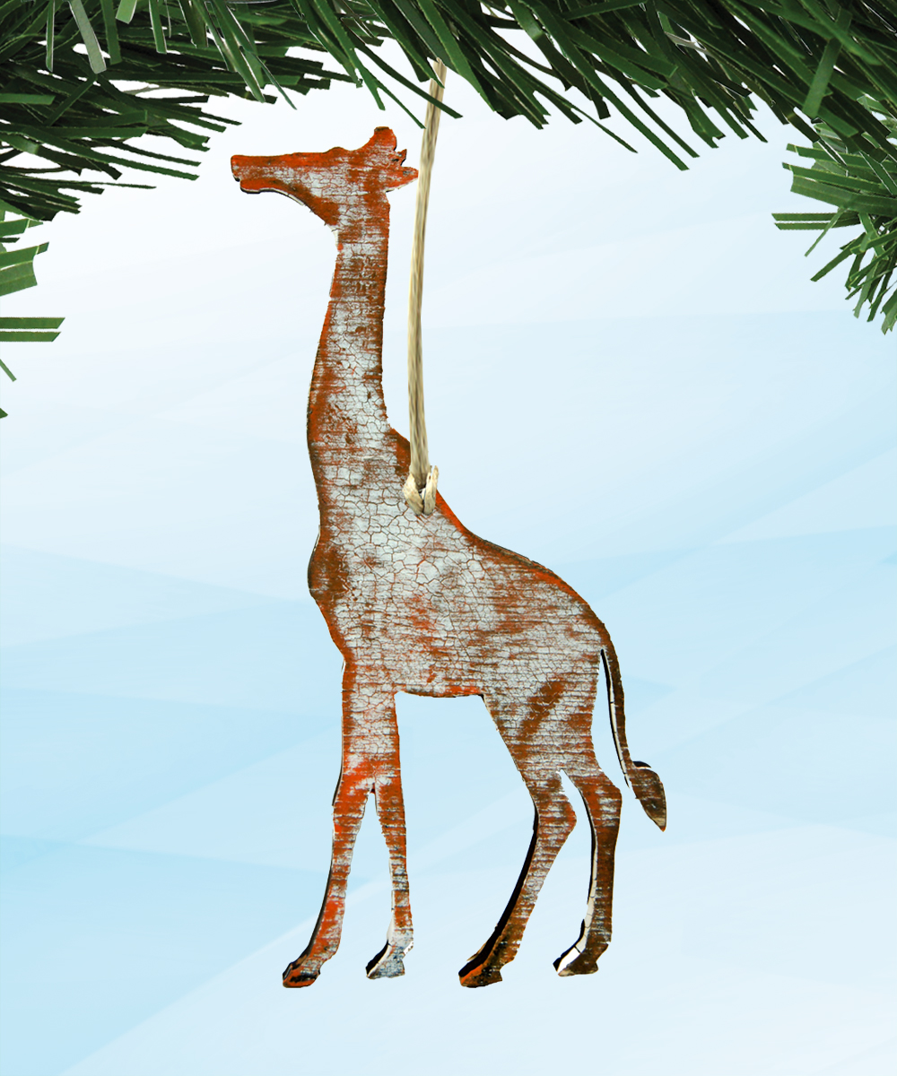 Giraffe Wooden Ornament