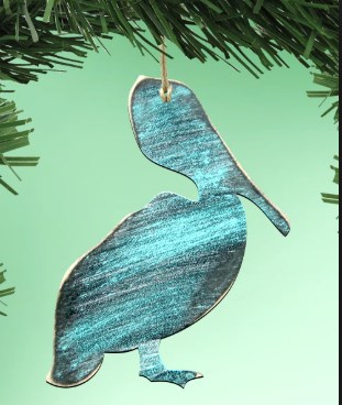 Pelican Wooden Ornament