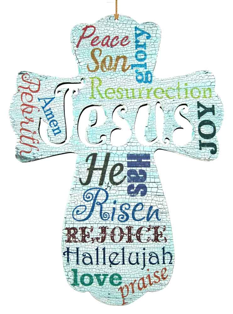Jesus Cross Wooden Magnet