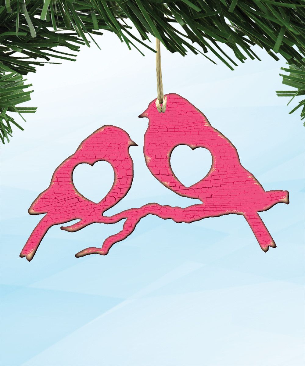Love Birds Wooden Magnet