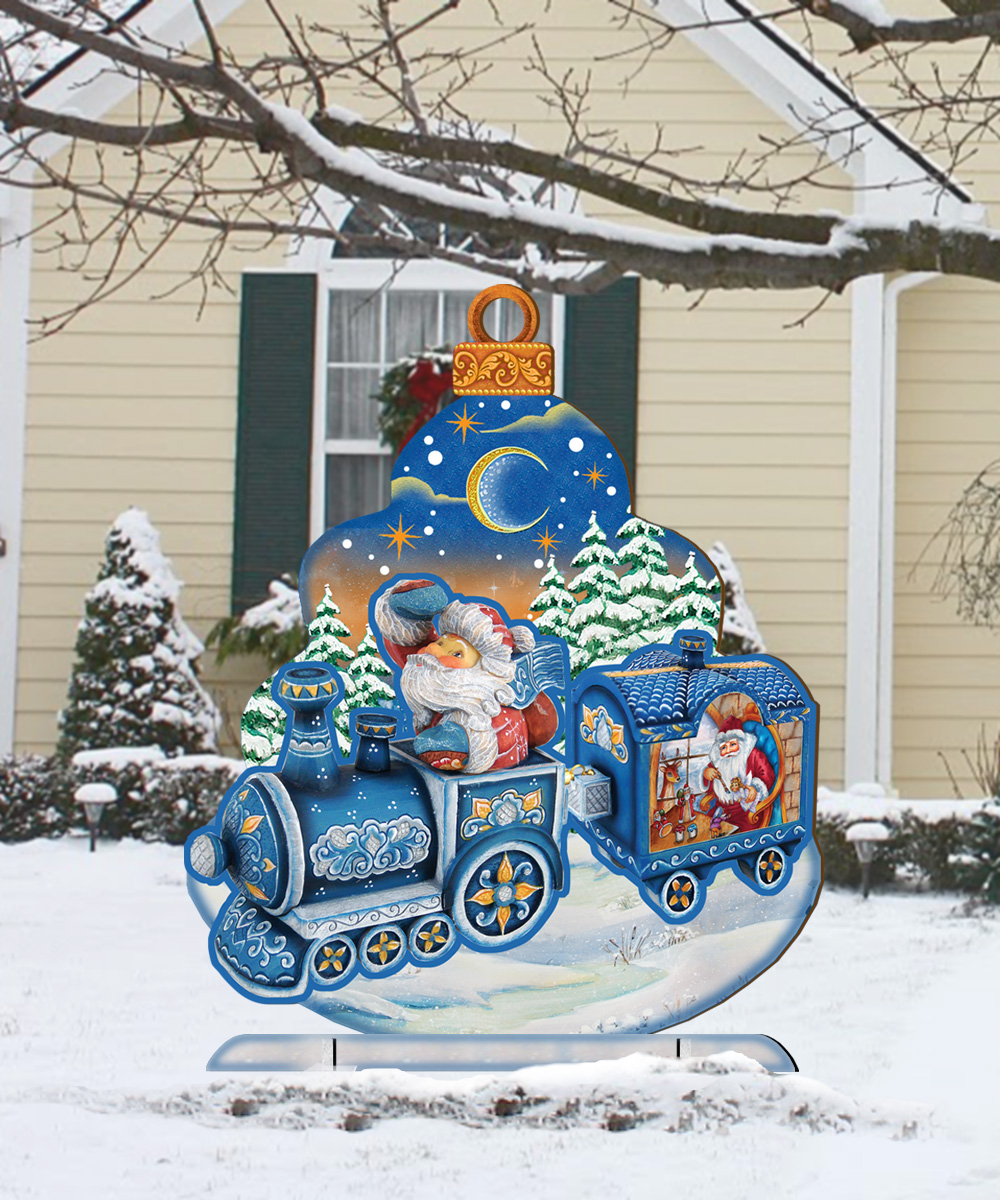 Santas Arrival Free Standing Garden Decor