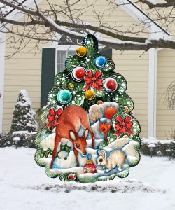 8119182F Forest Friends Tree Free Standing Garden Decor